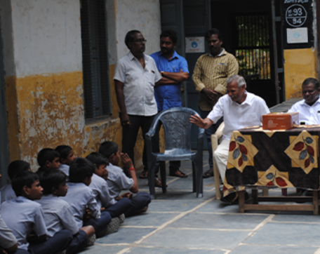 Children attending school