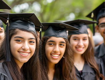 Students receiving scholarship awards